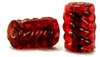 Swirled Pipe Gold foil beads - click here for large view